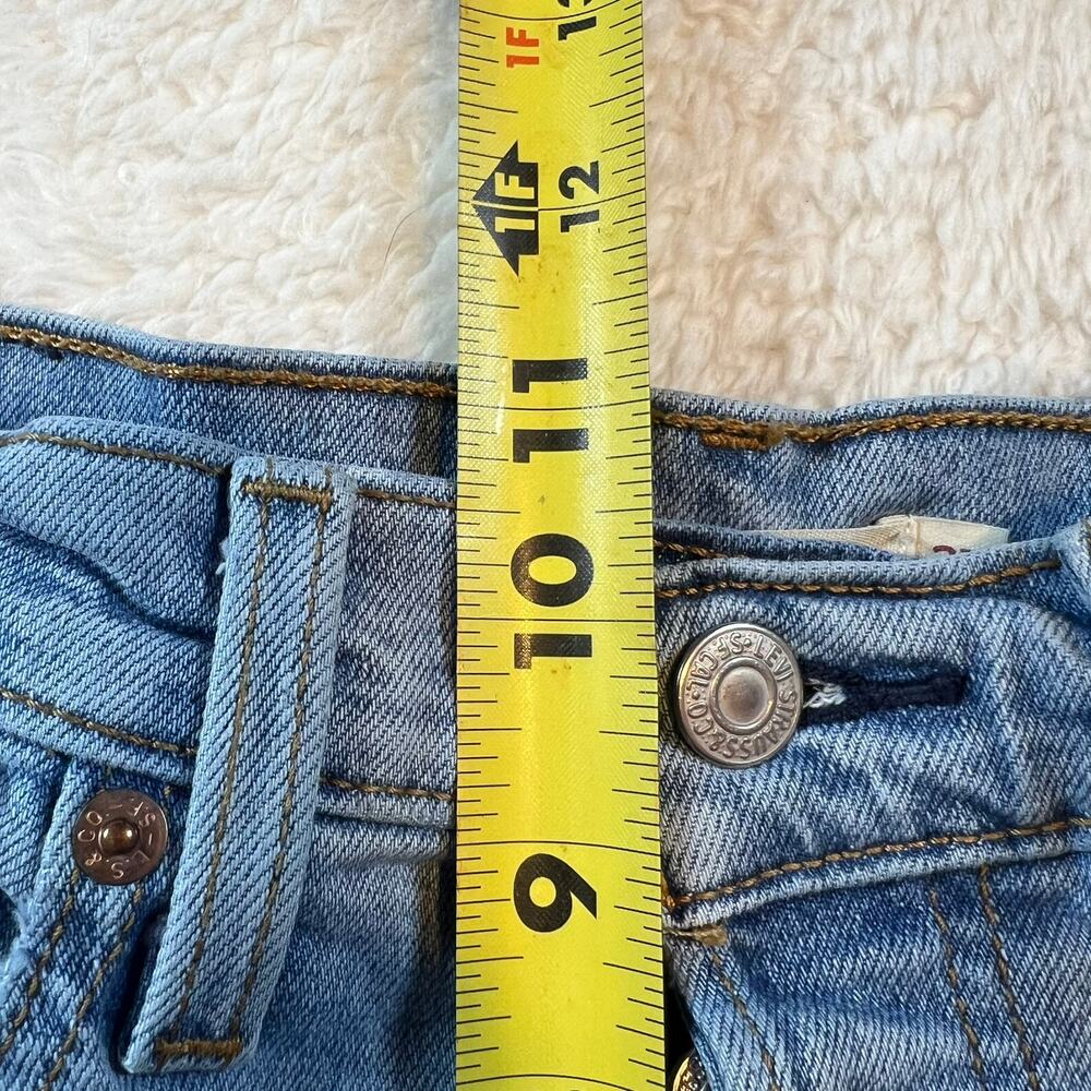 Levi's Women's High Rise Wedgie Straight Leg Denim Jeans Blue‎ Sz 27 Frayed Hem - Picture 10 of 11